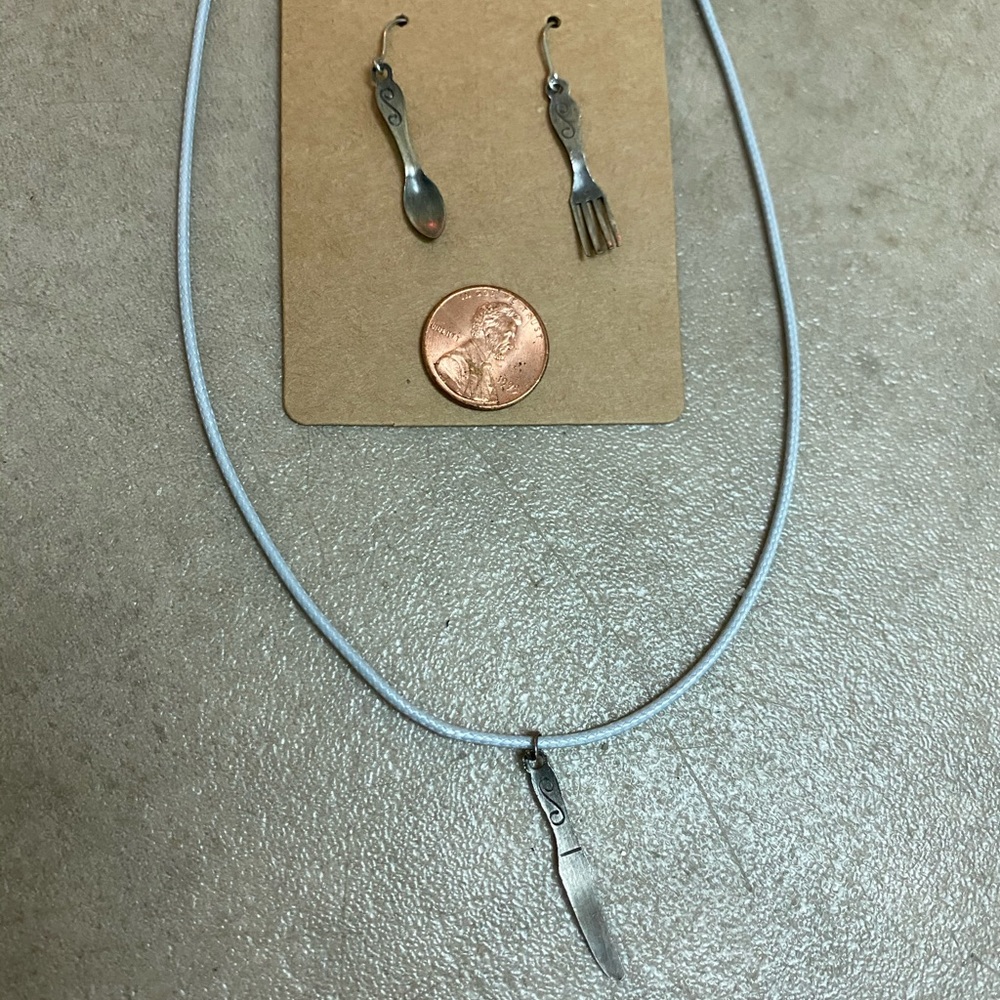 🥄 🍴 Spoon, fork, knife jewelry set handmade
